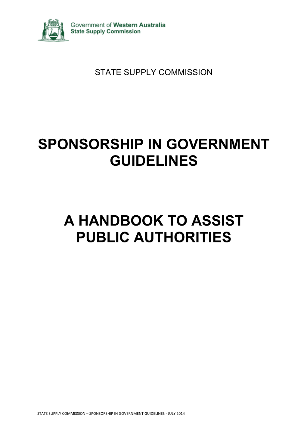 Sponsorship in Government Guidelines