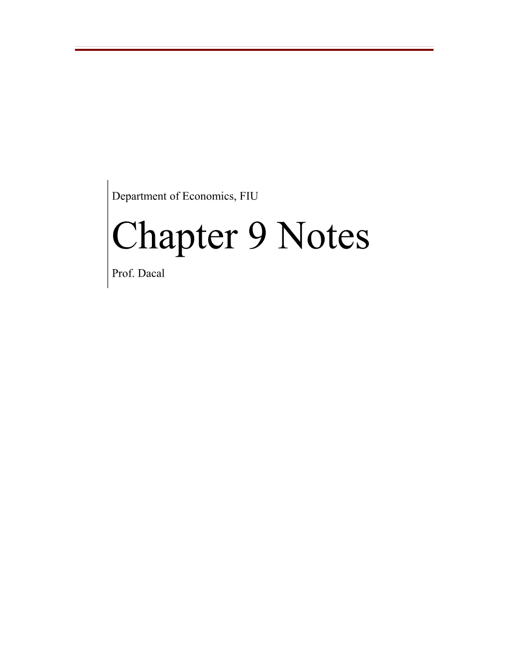 Chapter 9Government Intervention