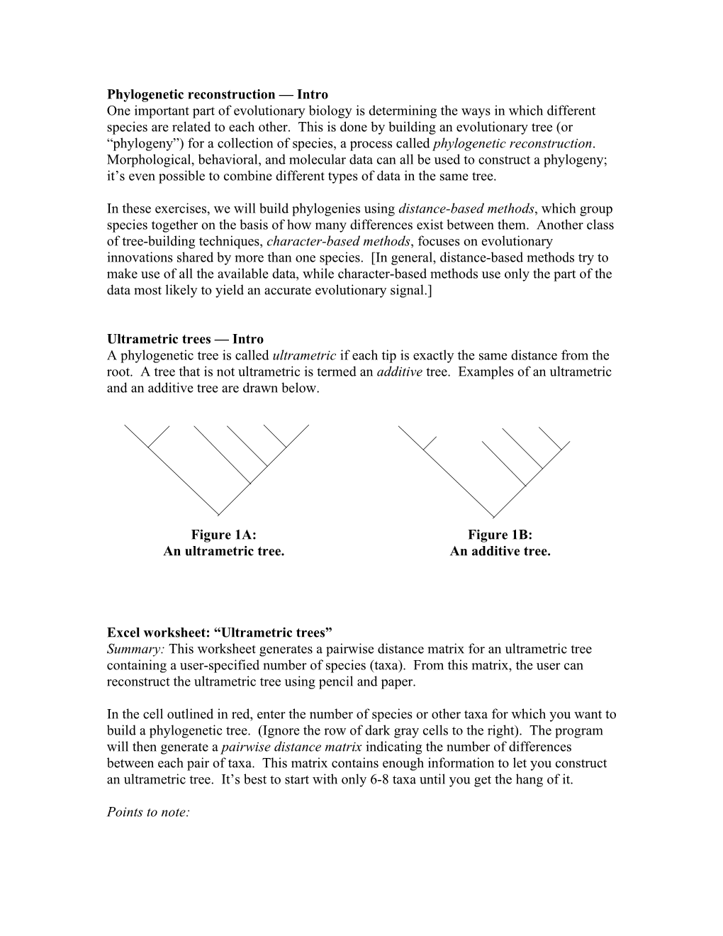 Phylogenetic Reconstruction Intro