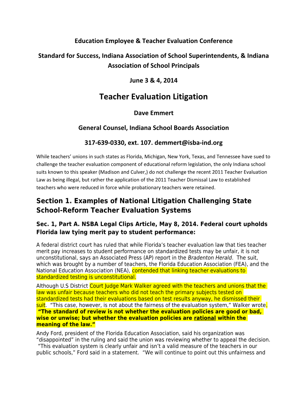 Education Employee & Teacher Evaluation Conference