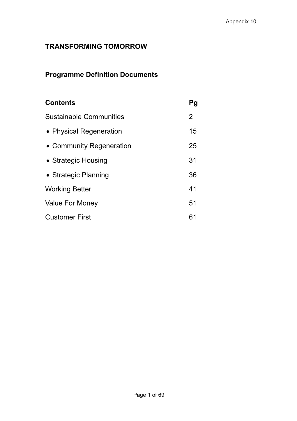 BVBC Programme Definition Document (Template)
