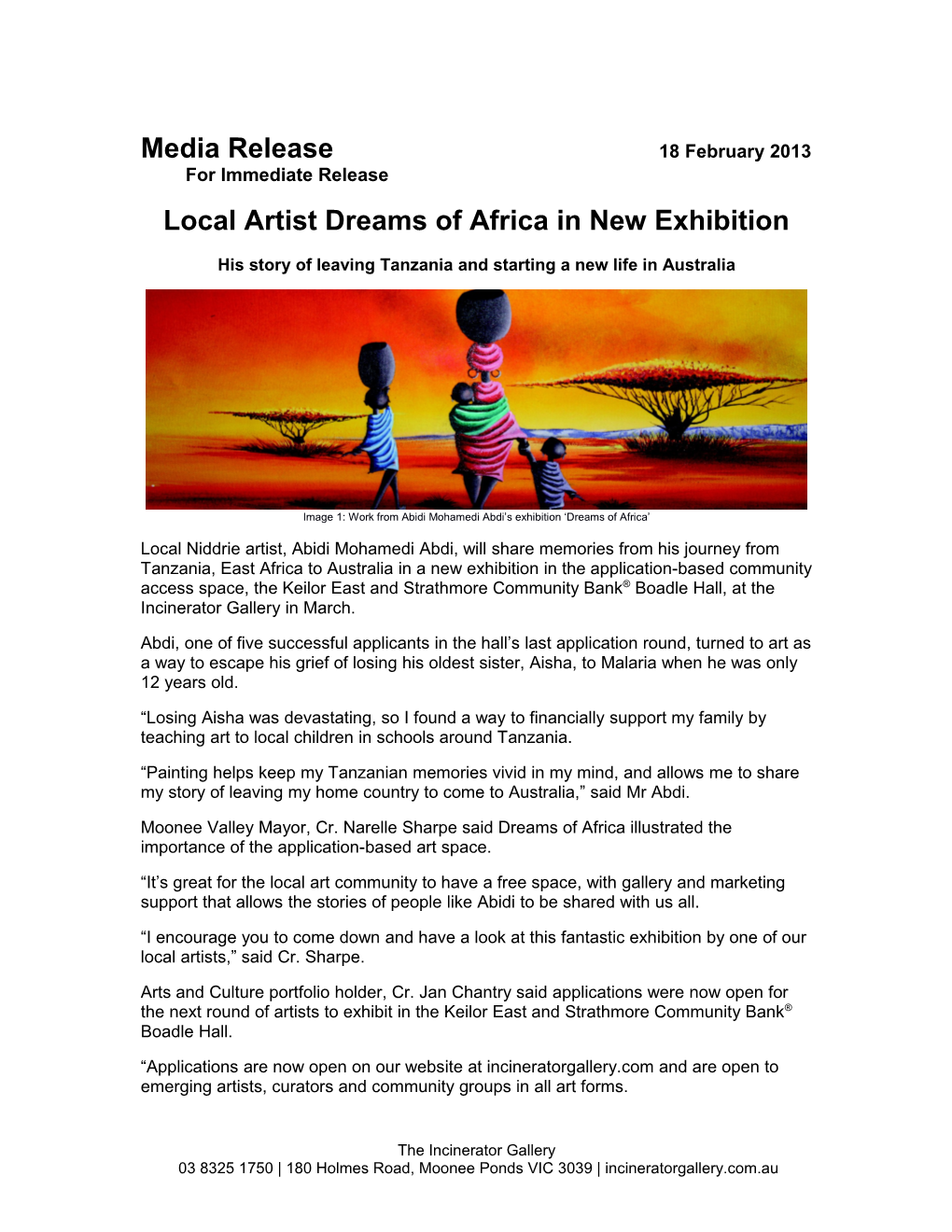 Local Artist Dreams of Africa in New Exhibition
