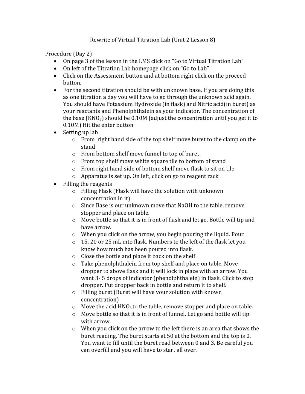 Rewrite of Virtual Titration Lab (Unit 2 Lesson 8)