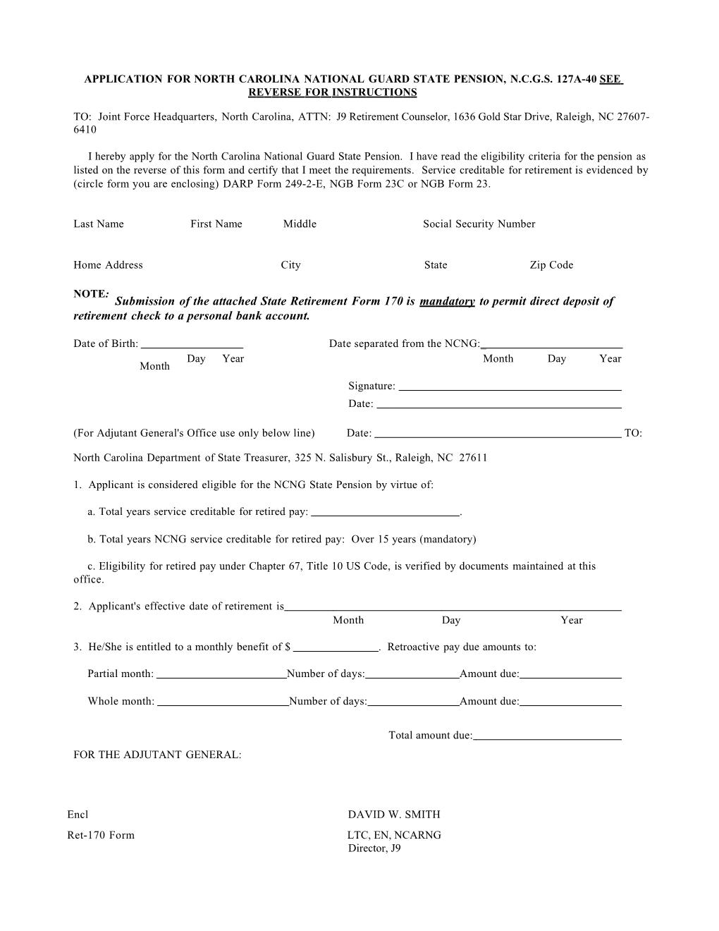 JFHQ NC Form 127-1-R, Version 2