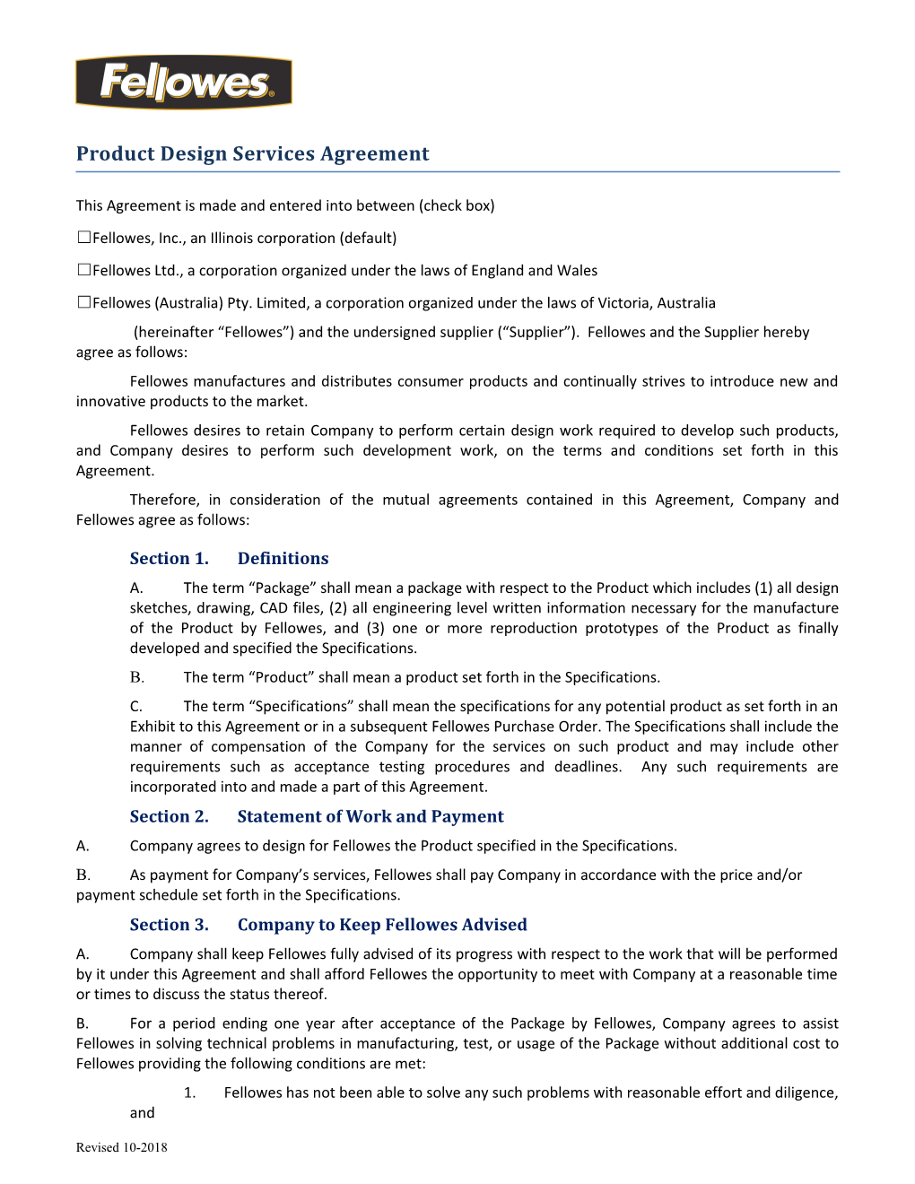 Product Design Agreement