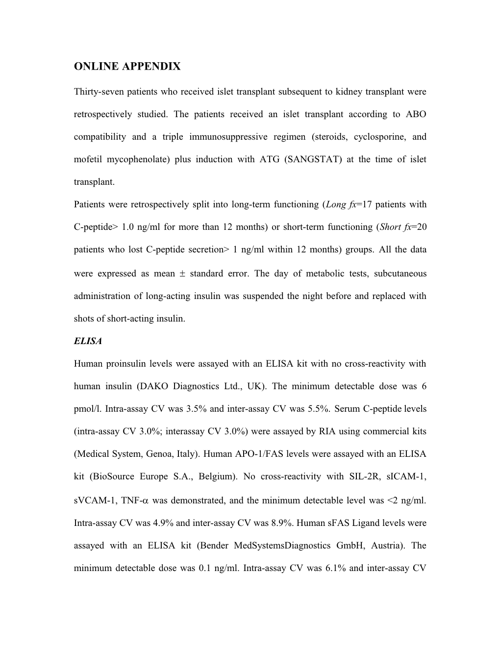 L-Arginine Test to Evaluate Insulin Secretory Reserve