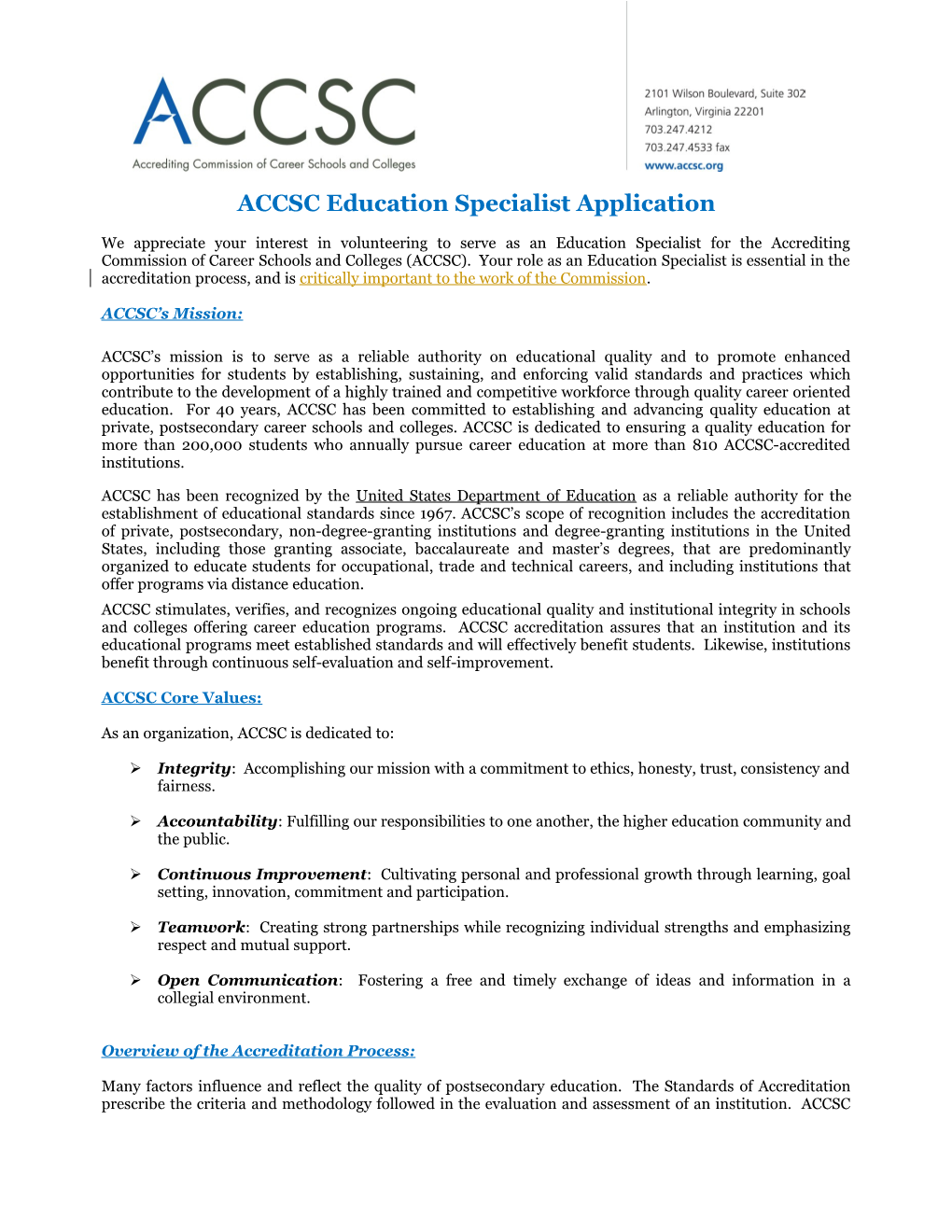 Accrediting Commission of Career Schools and Colleges of Technology