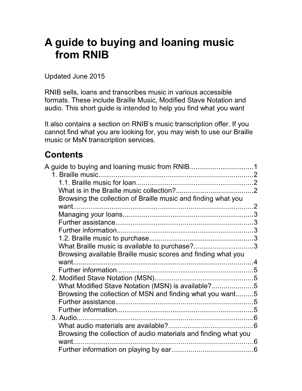 A Guide to Buying and Loaning Music from RNIB