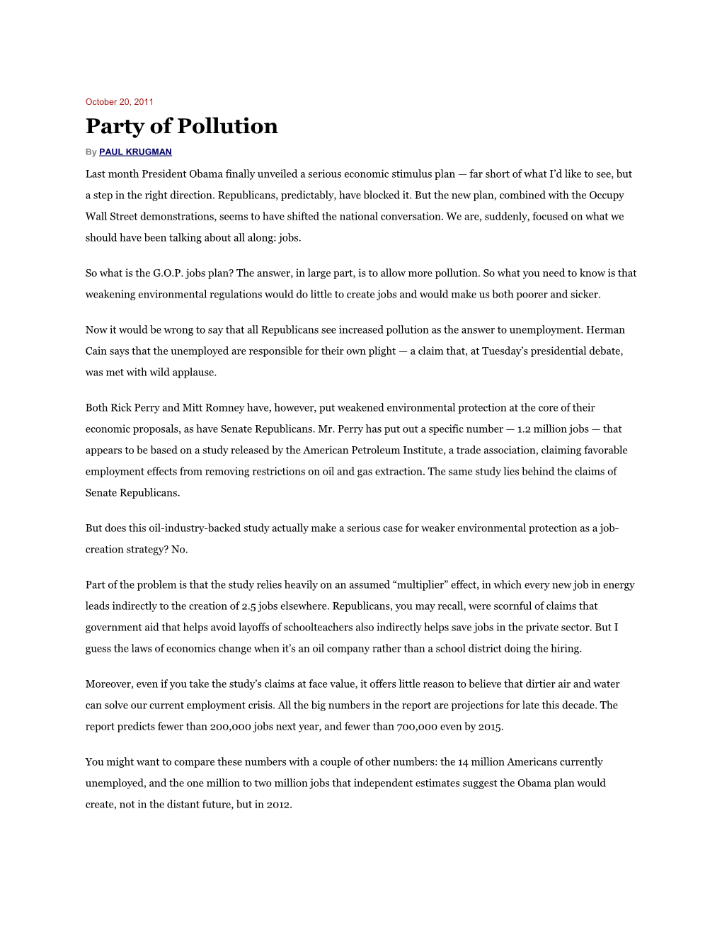 Party of Pollution