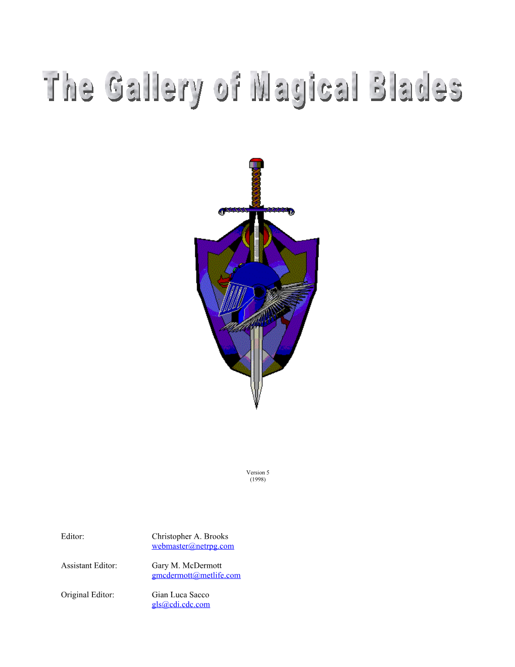 The Gallery of Magical Blades