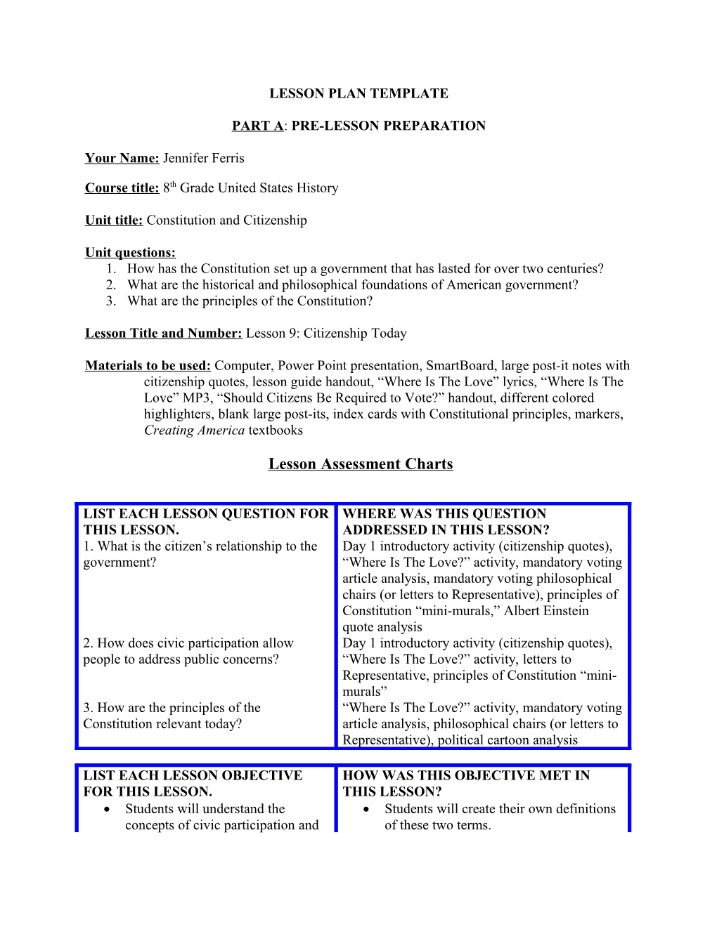 Final Lesson Plan Template