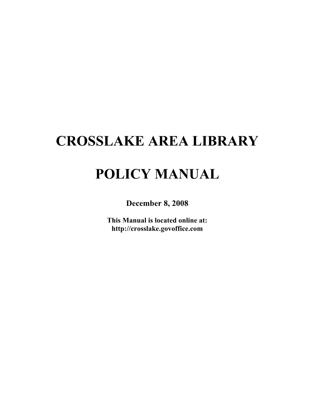 Crosslake Area Library