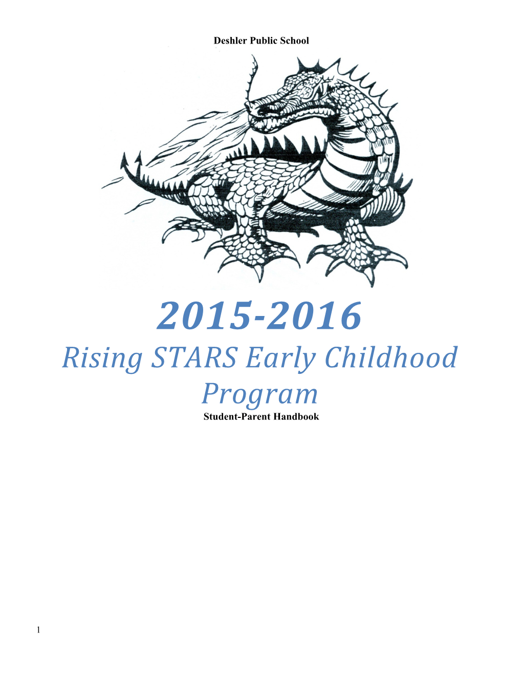 Rising STARS Preschool Parent Handbook