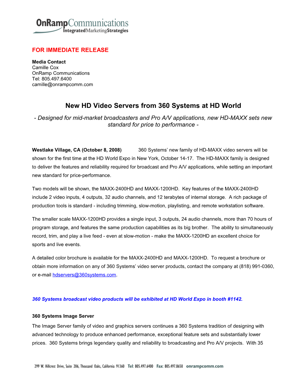 360 Systems PR HD-MAXX