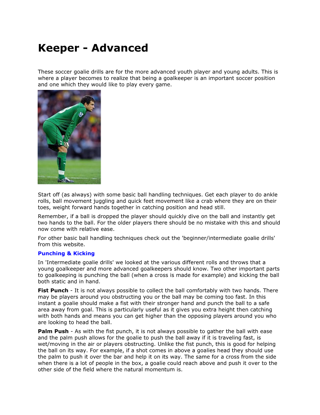 Keeper - Advanced