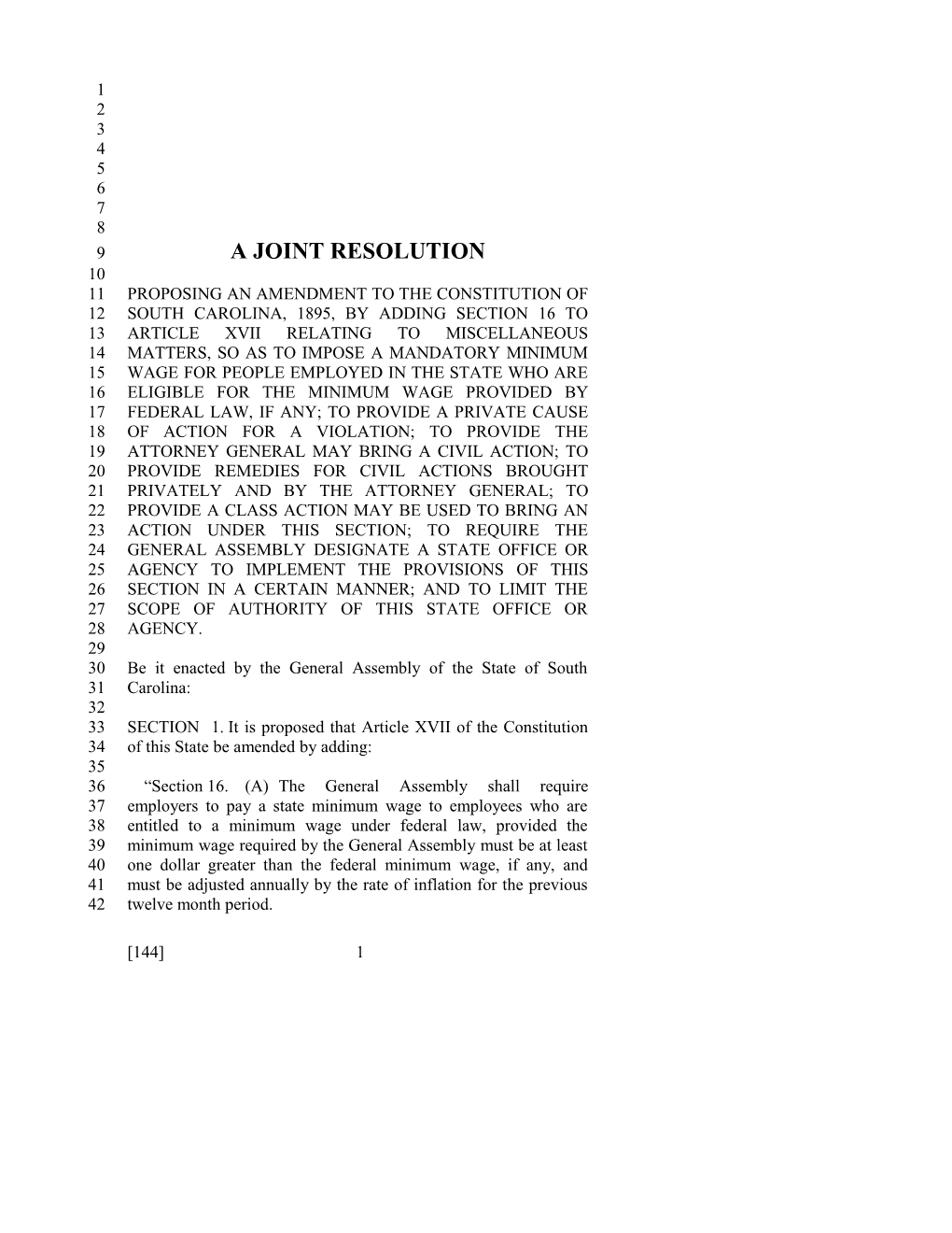 2015-2016 Bill 144 Text of Previous Version (Dec. 3, 2014) - South Carolina Legislature Online