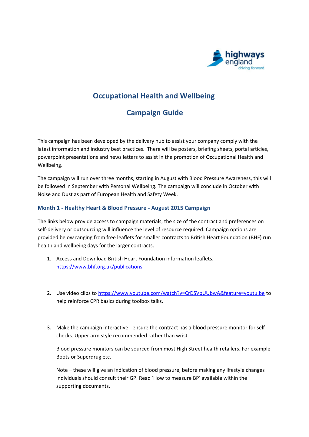 Occupational Health and Wellbeing