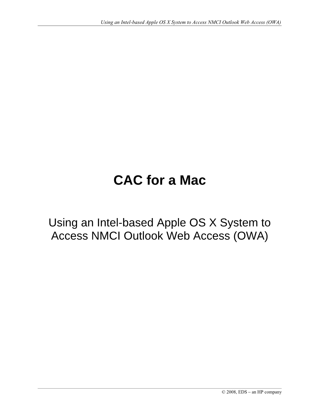 CAC for a Mac V1.2 Install Guide