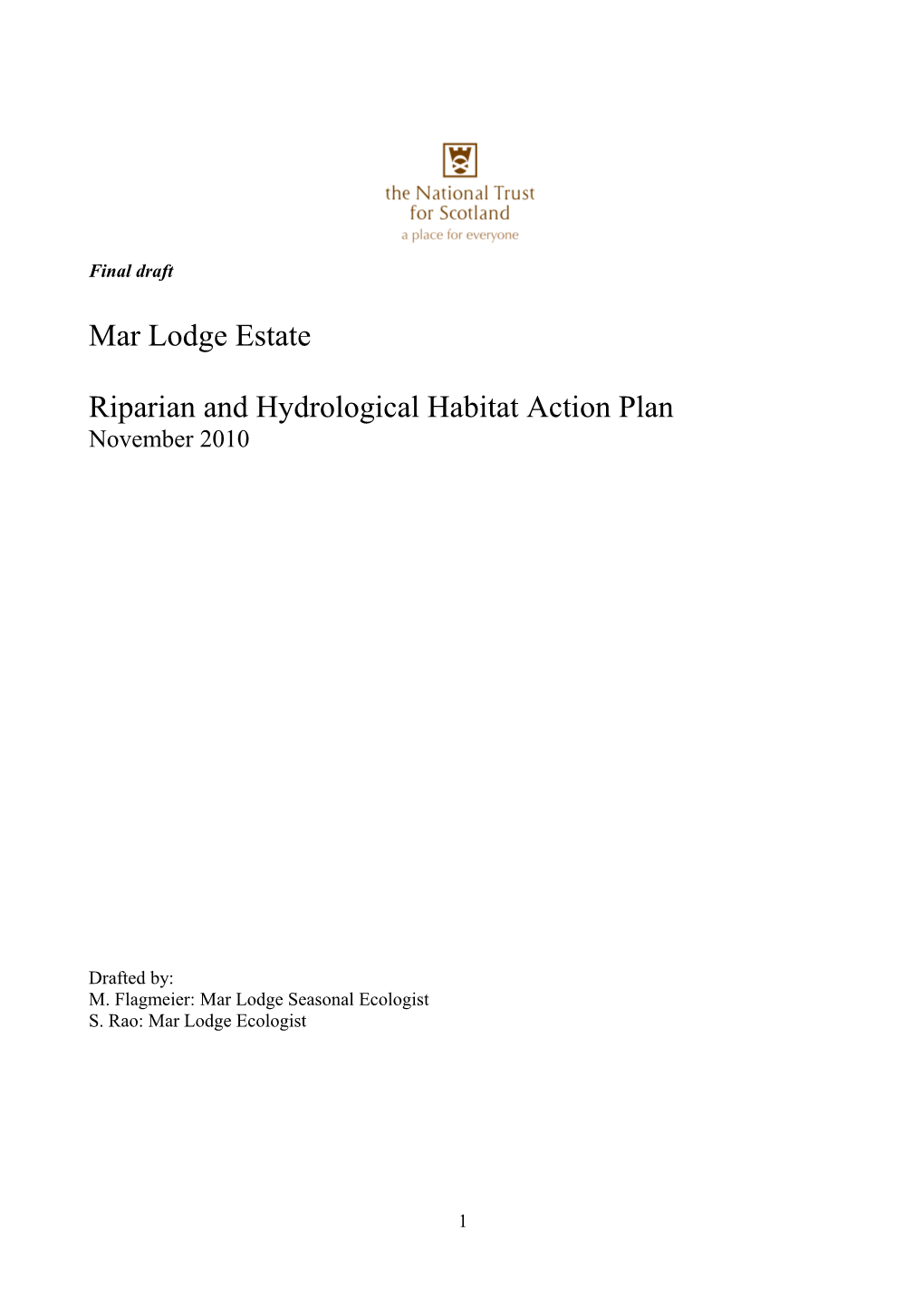 Introduction: Mar Lodge Estate Management Plan 2006-2011