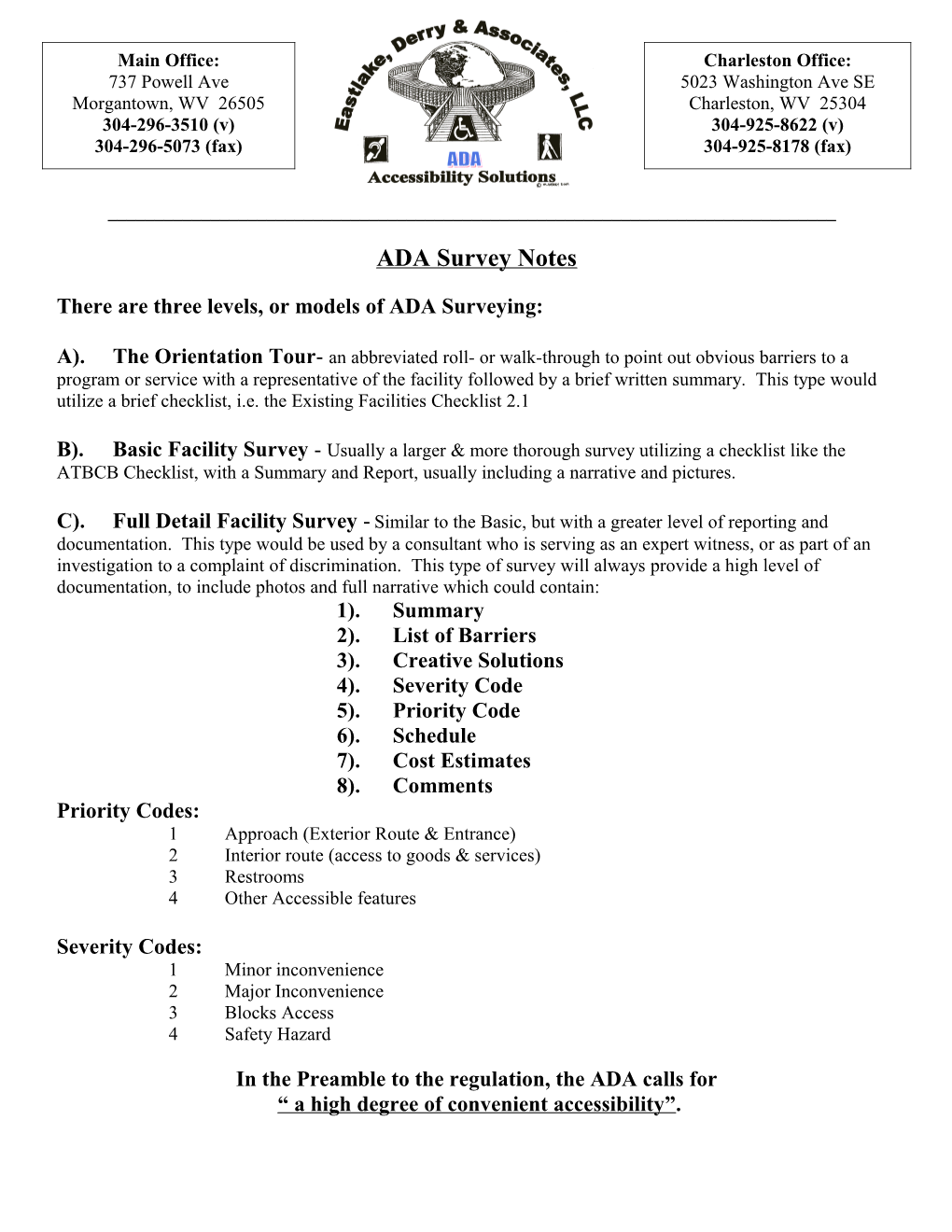 Accessibility & ADA Consulting, 2016 9Th A