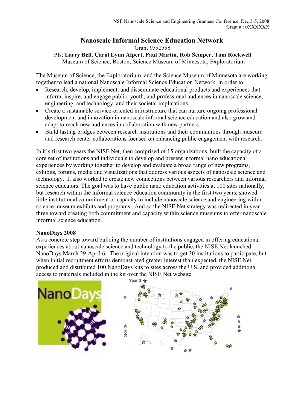 Nanoscale Informal Science Education Network