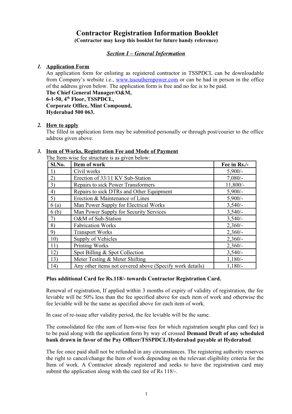 Contractor Registration Form