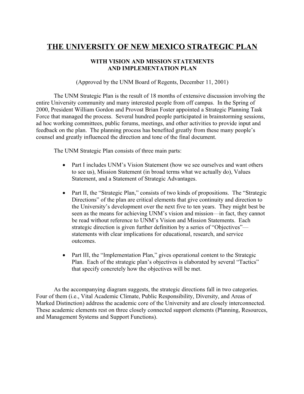 The University of New Mexico Strategic Plan