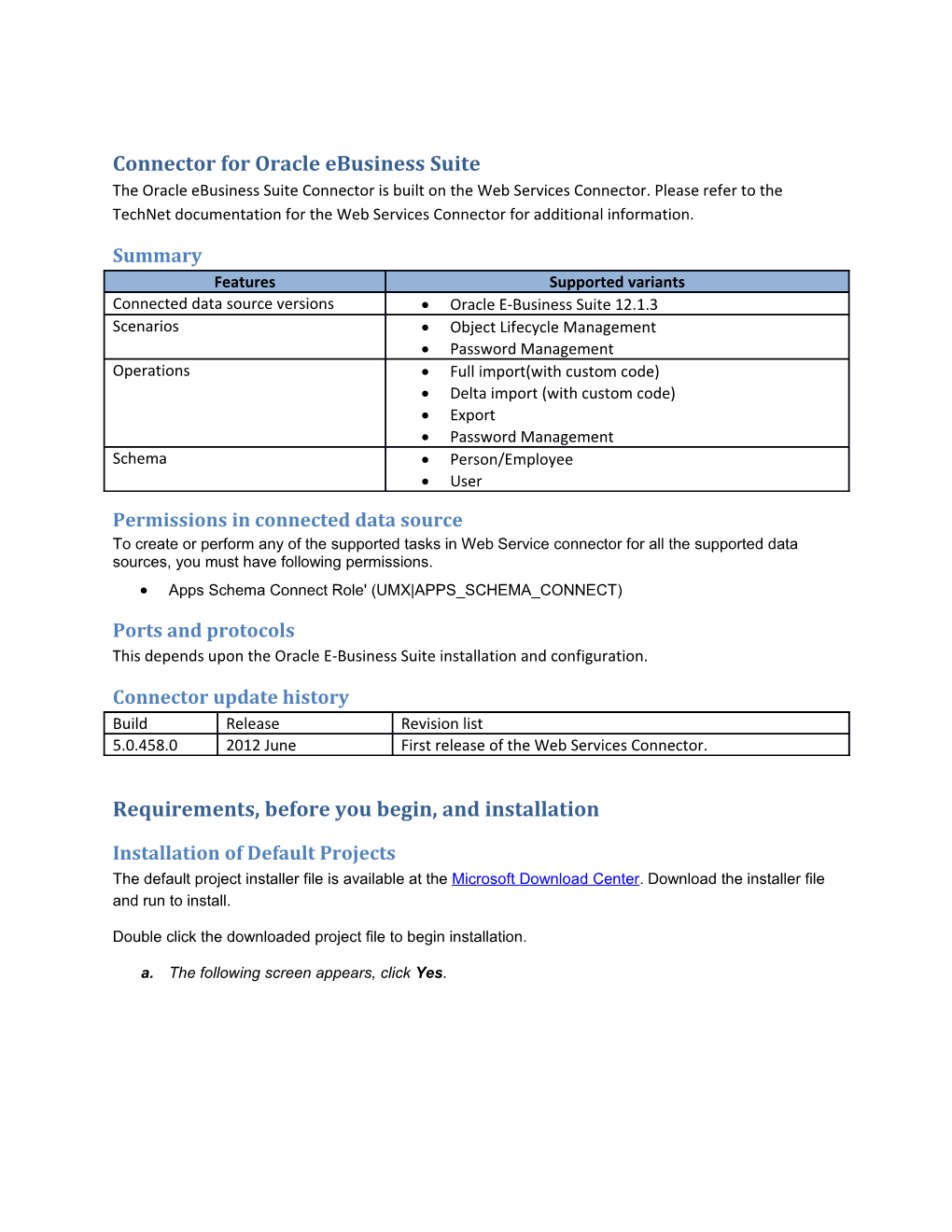 Connector for Oracle Ebusiness Suite