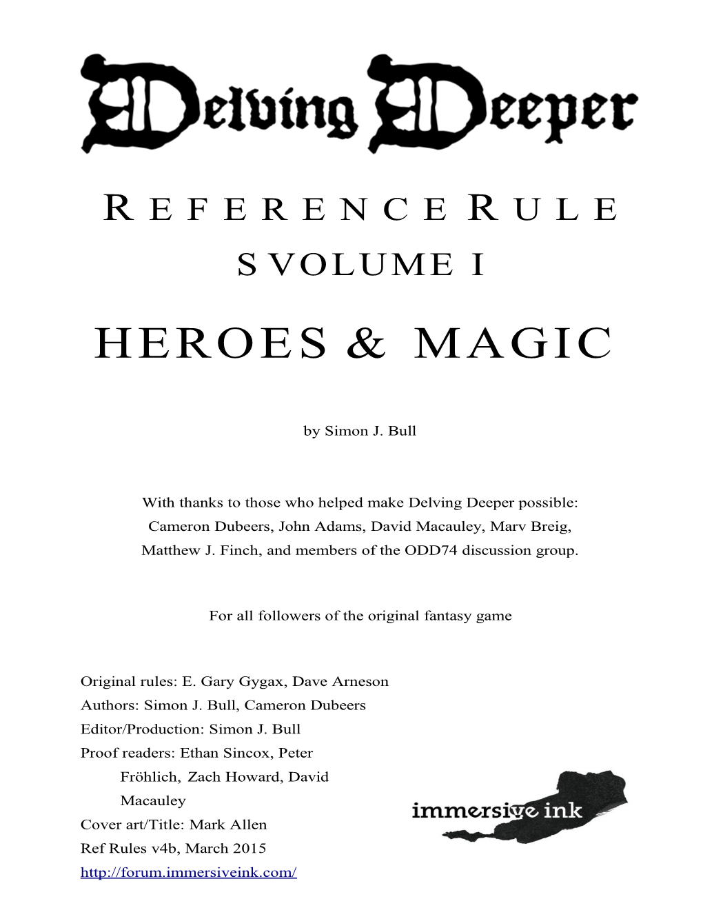 Delving Deeper Reference Rules Vol I V4b