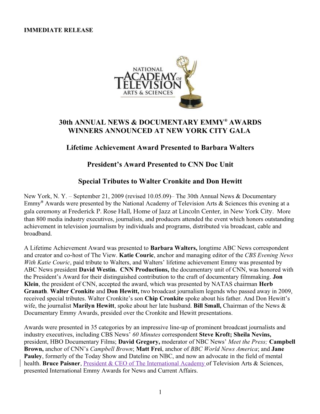 2003 News and Documentary Emmy Awards