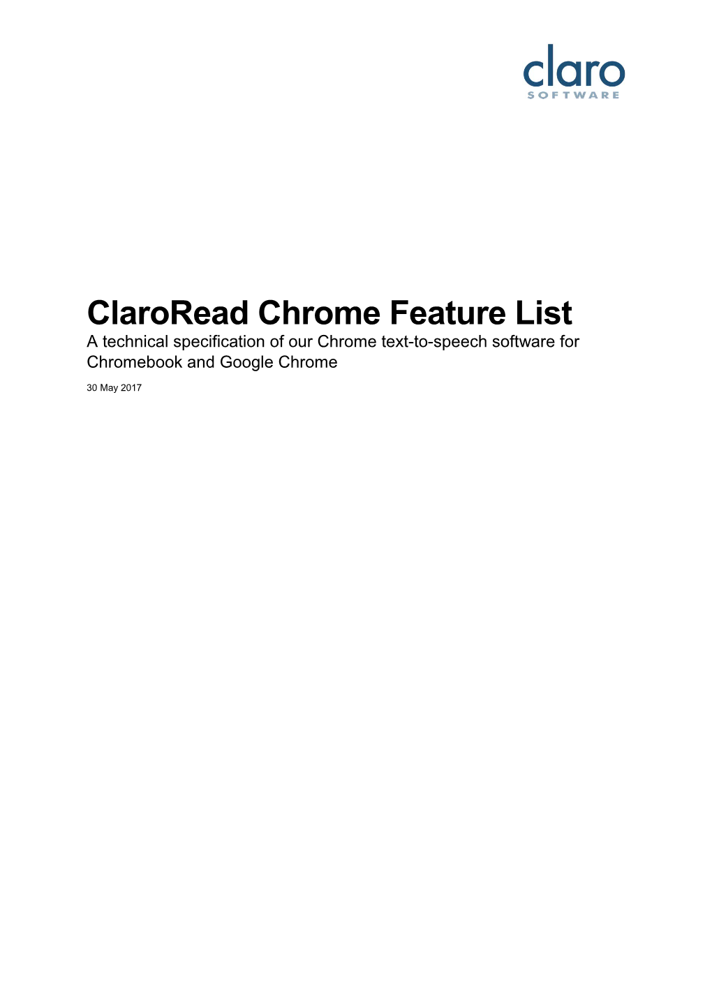 Claroread Chrome Extension Specification