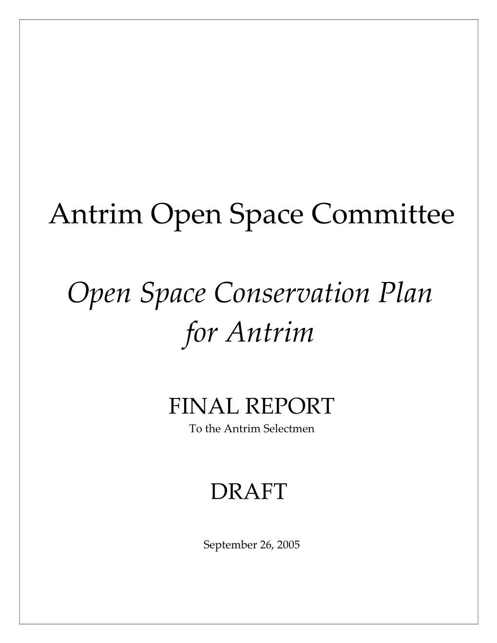 Antrim Open Space Committee