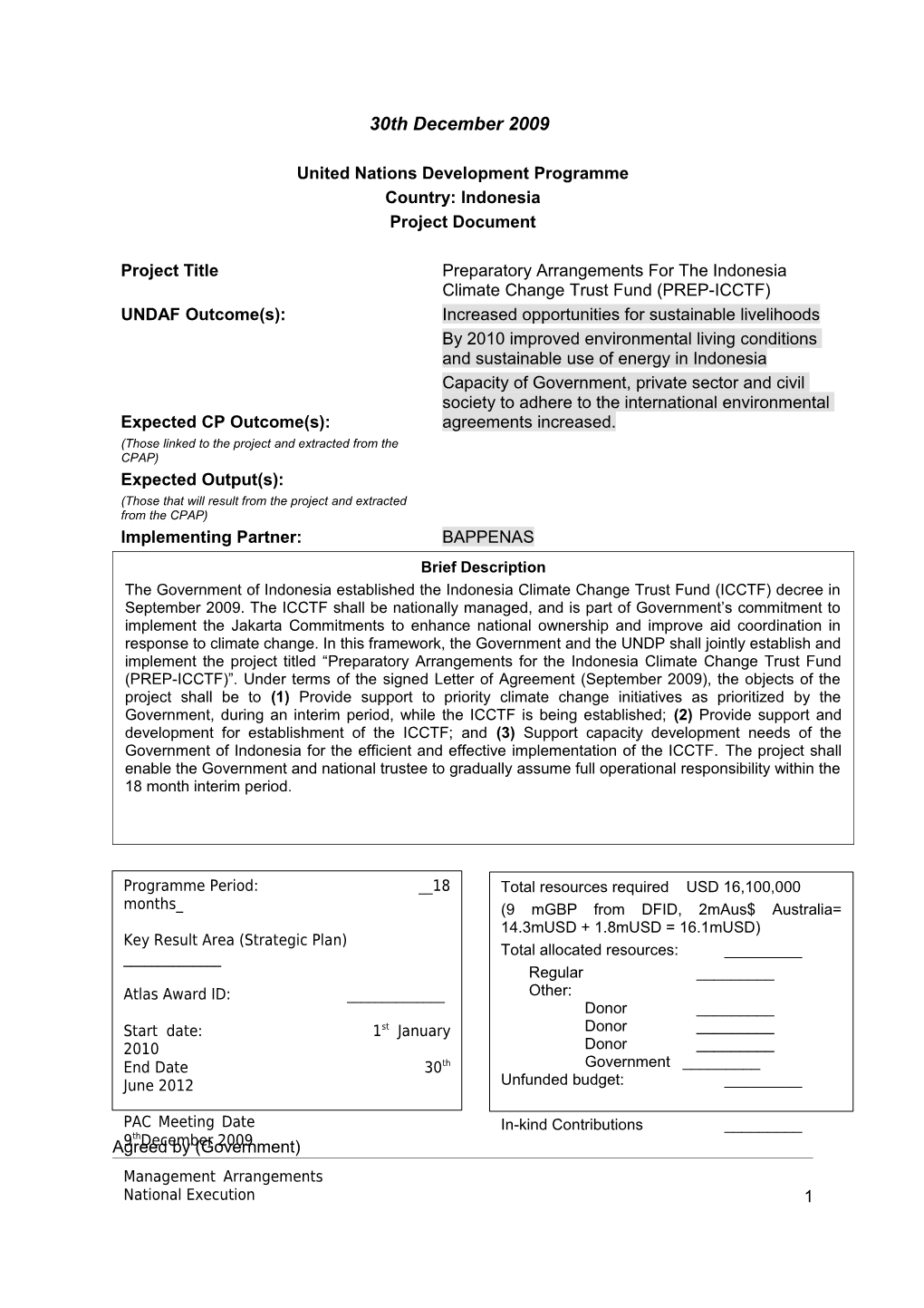 Project Document PREP-ICCTF