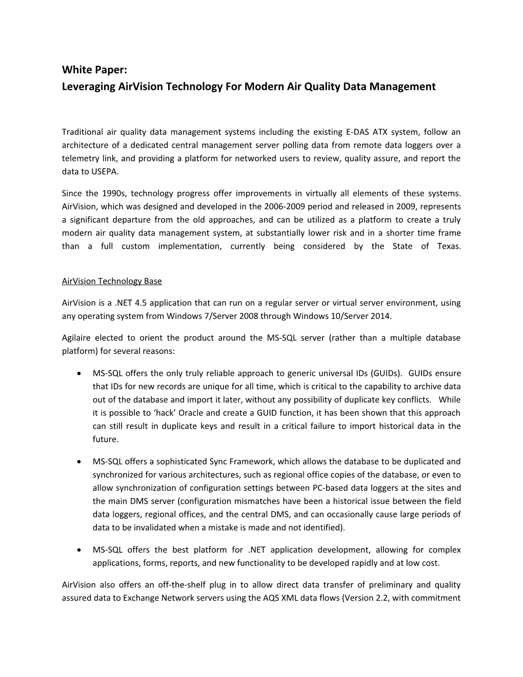 White Paper: Leveraging Airvision Technology for Modern Air Quality Data Management