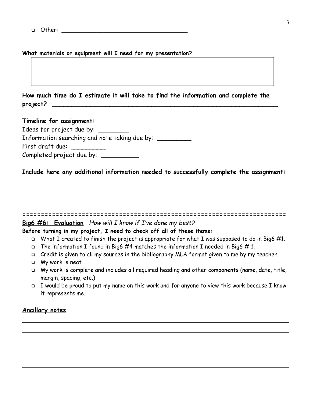 Research Assignment Organizer