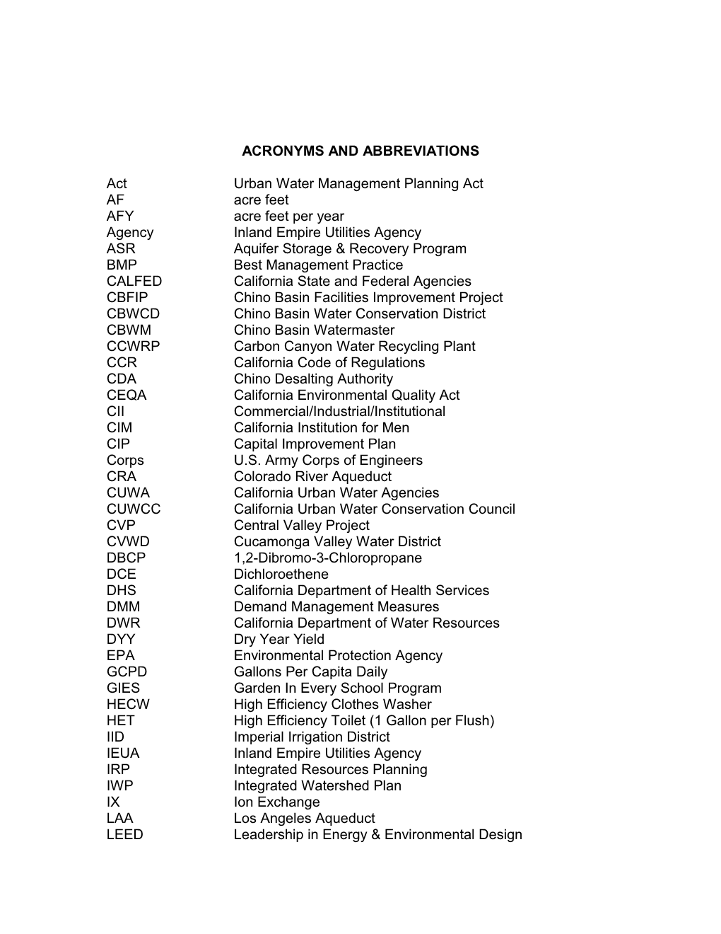 Acrononyms and Abbreviations
