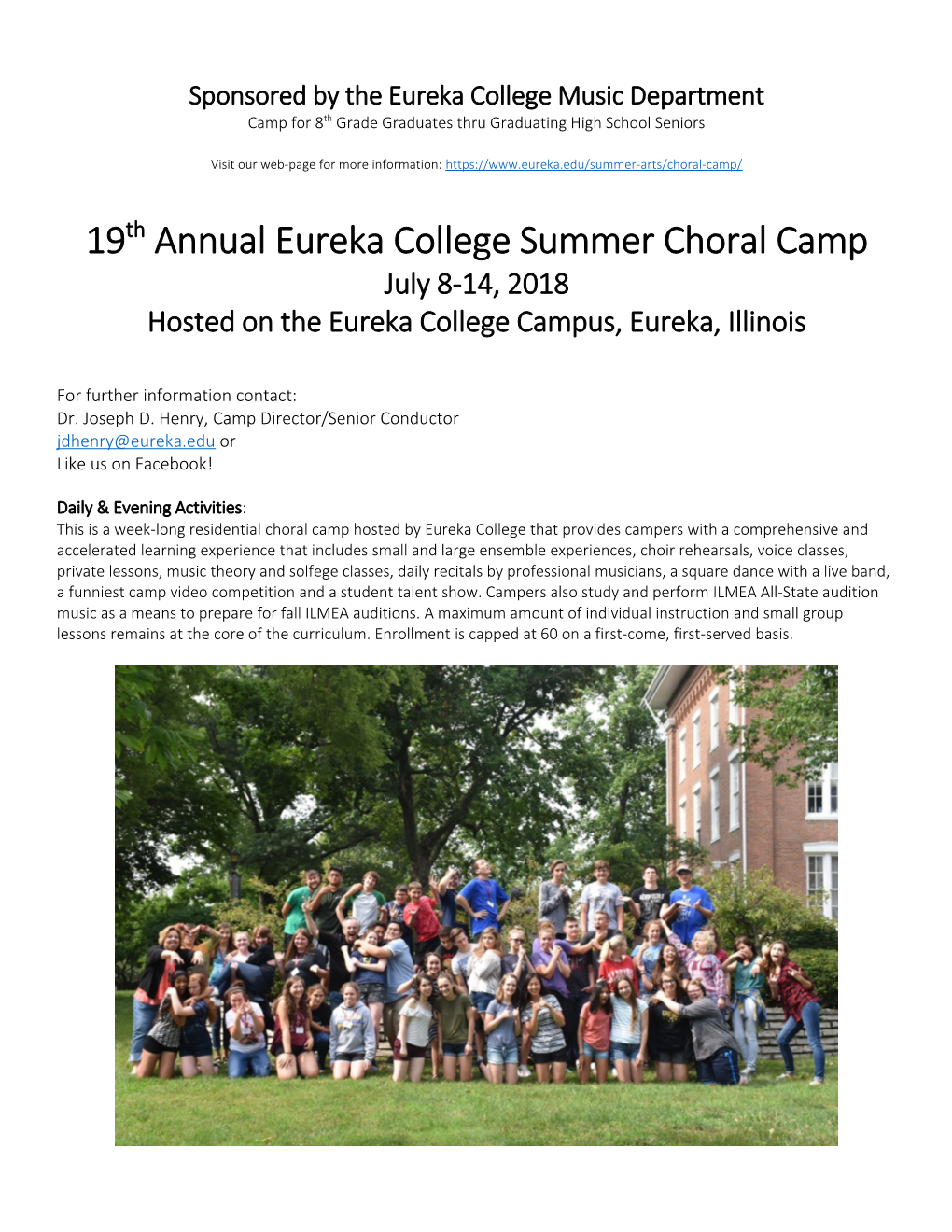 Sponsored by the Eureka College Music Department