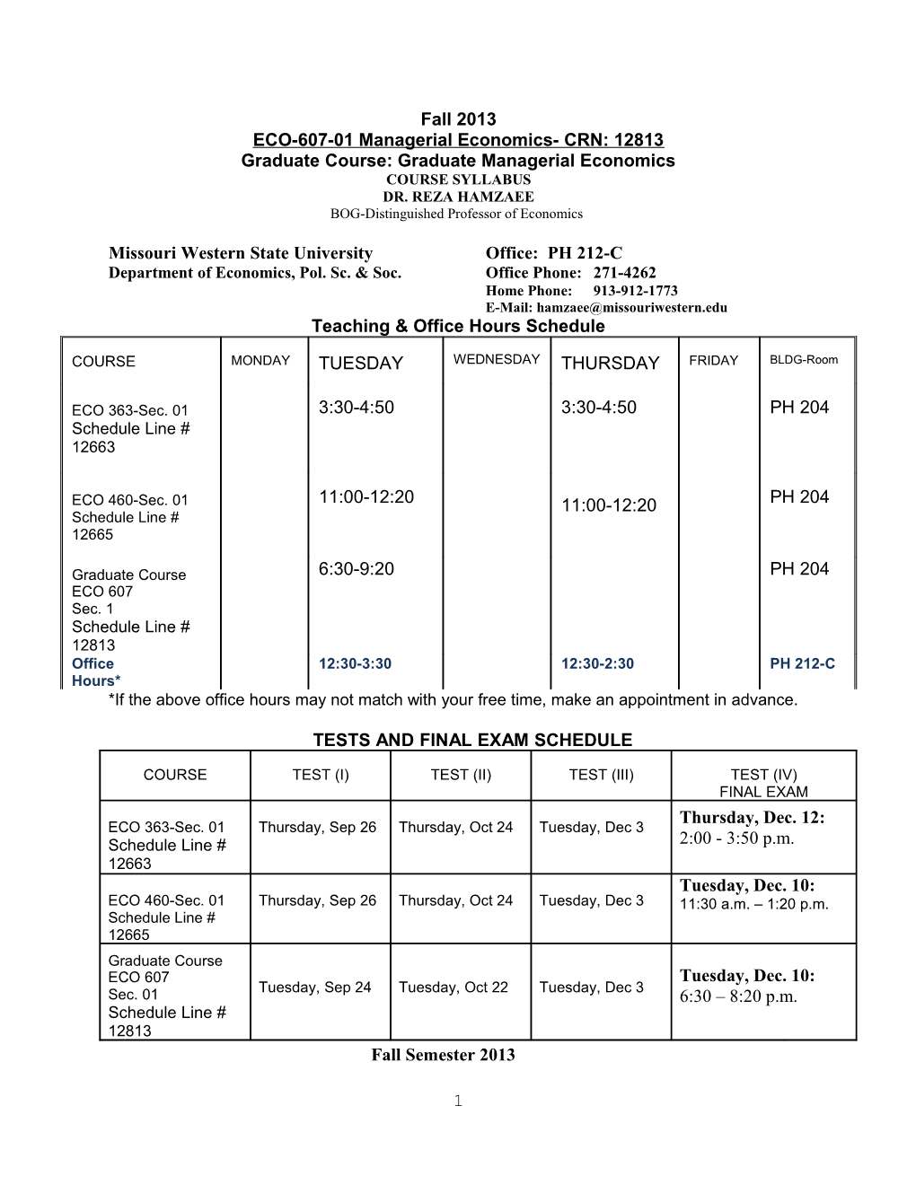 ECO-607-01 Managerial Economics- CRN:12813