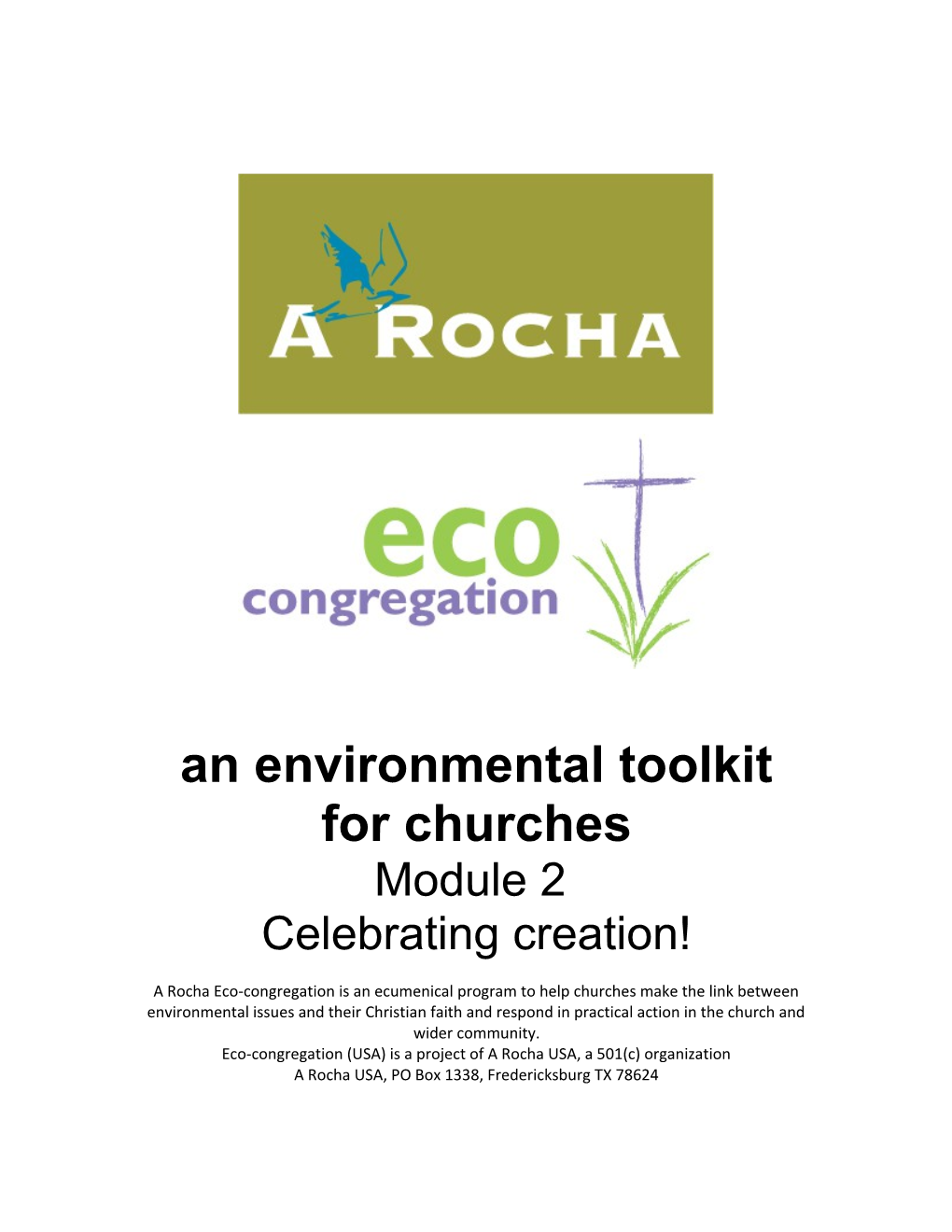 A Rocha Eco-Congregation (USA) Module 2