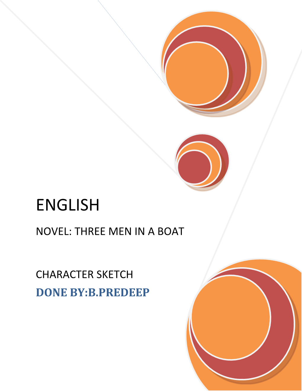 Novel :Three Men in a Boat