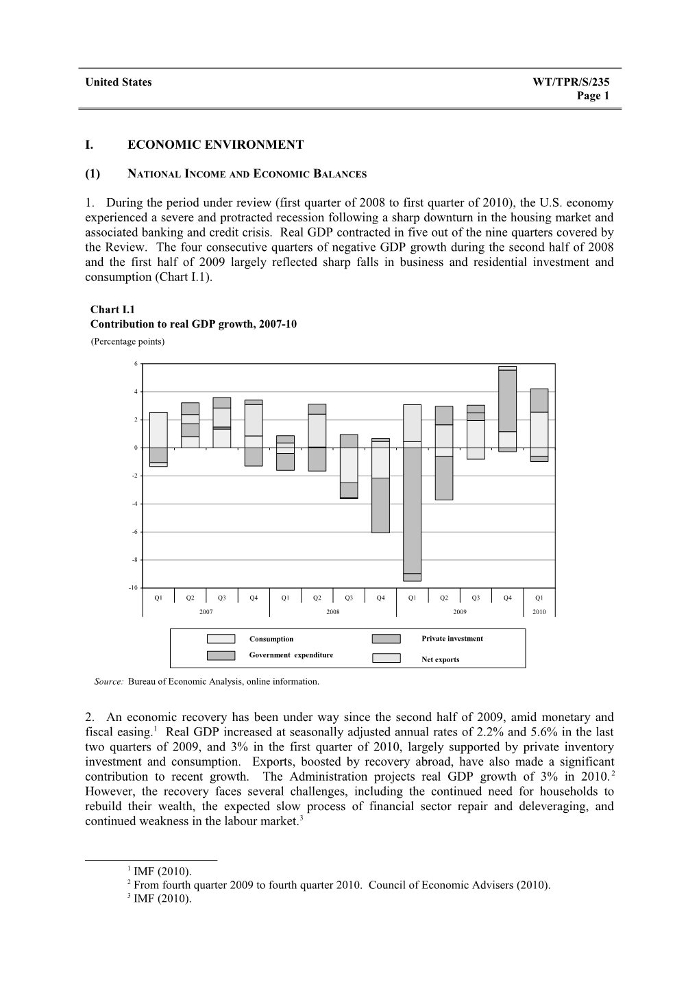 (1) National Income and Economic Balances