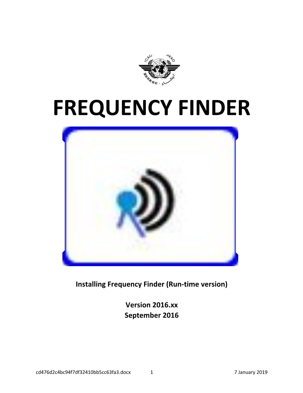 Installing Frequency Finder (Run-Time Version)