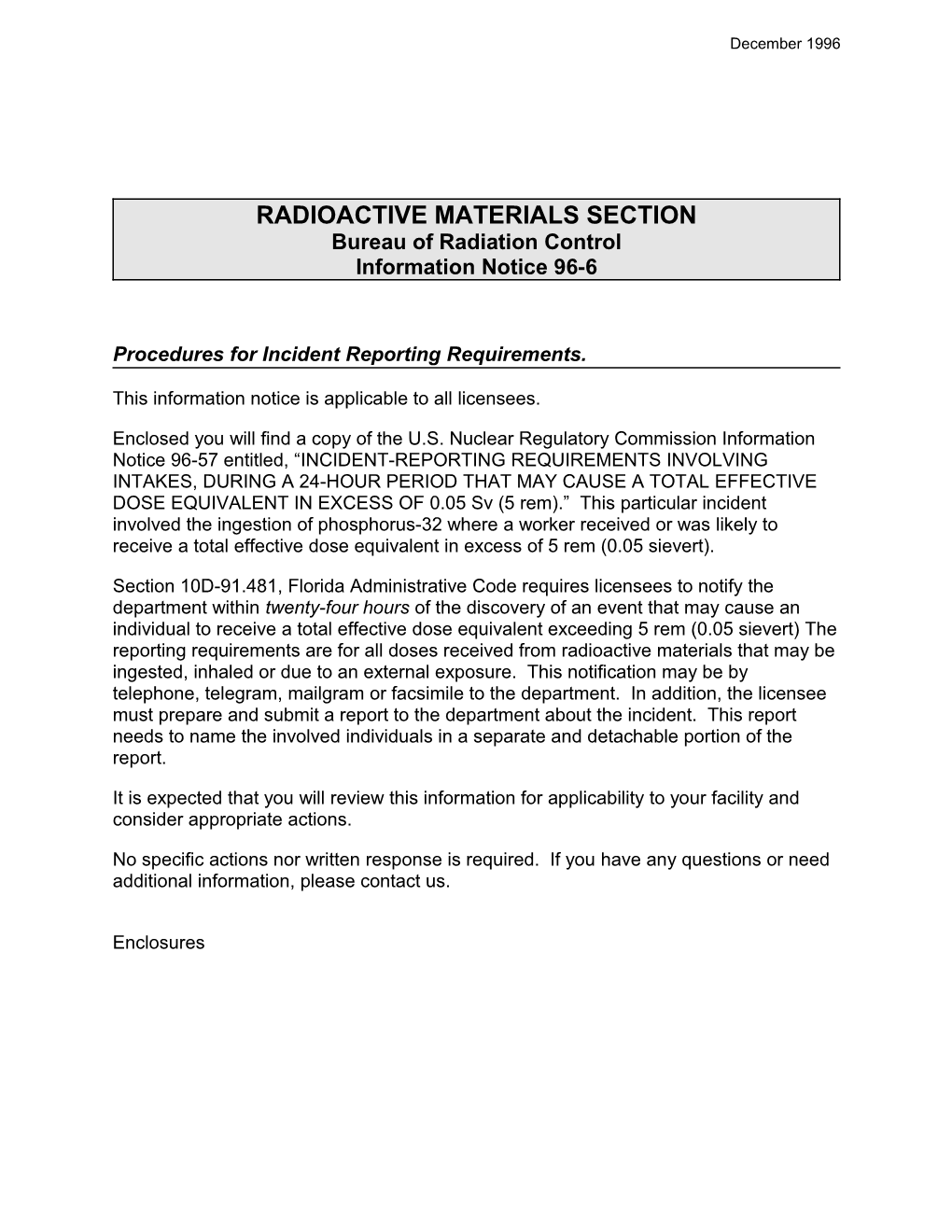 Radioactive Materials Program