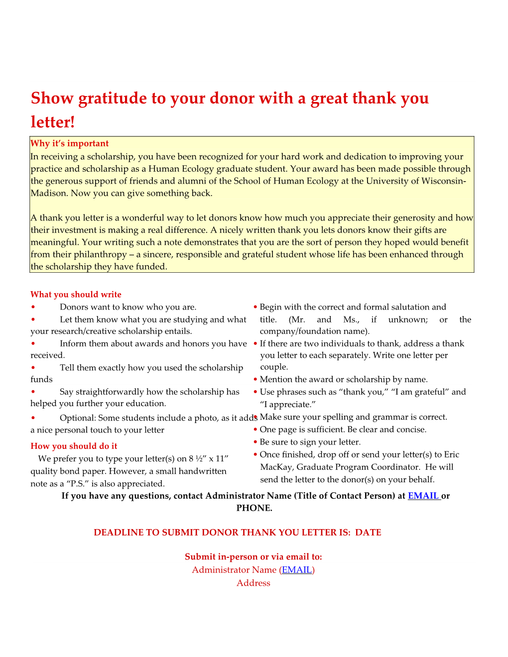 Show Gratitude to Your Donor with a Great Thank You Letter!