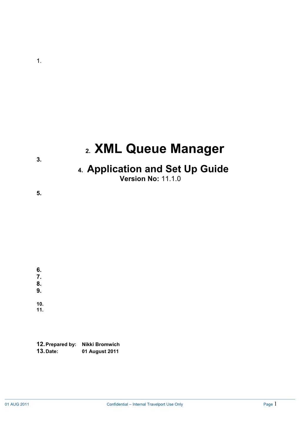 XML Queue Manager Installation and Setup Guide