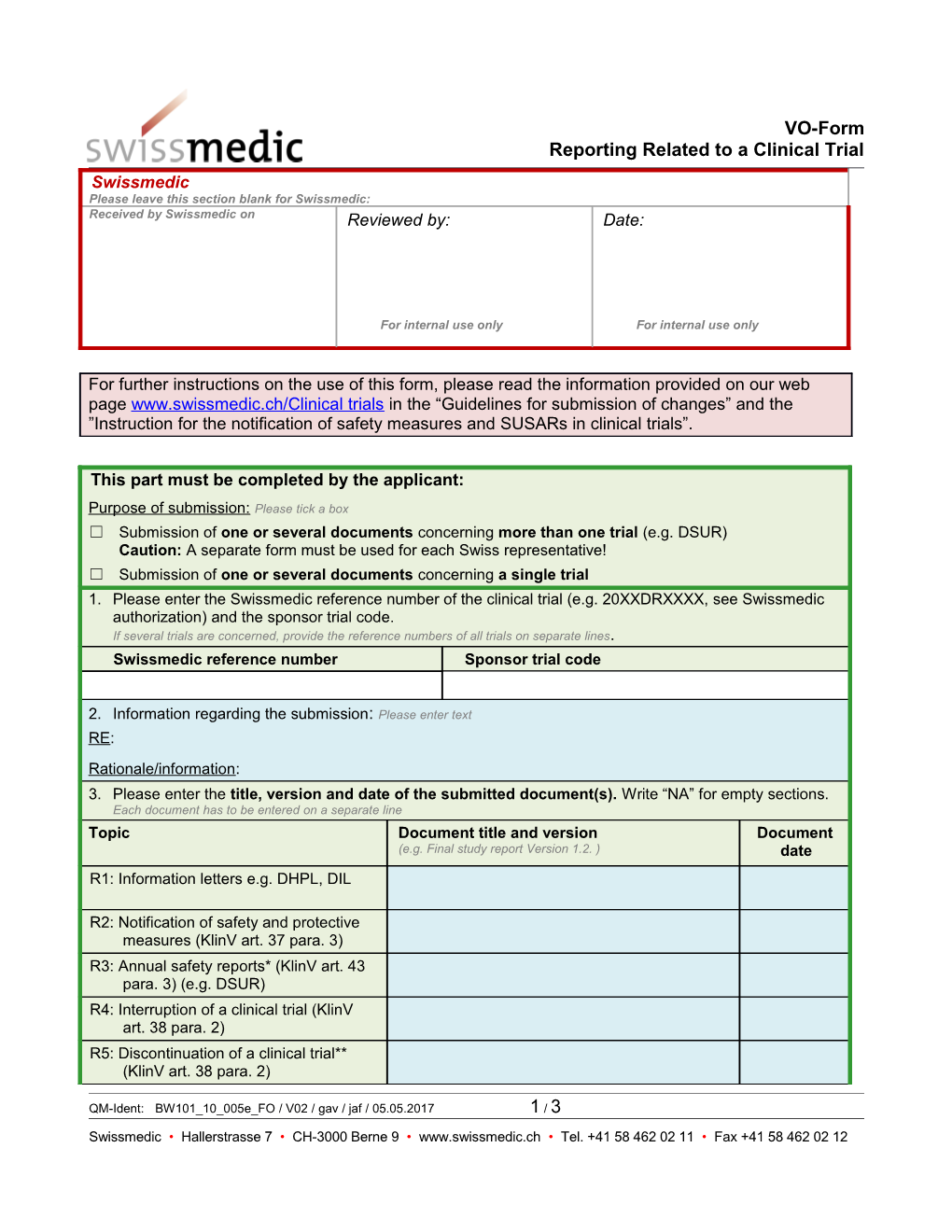 Reportingrelated to a Clinical Trial