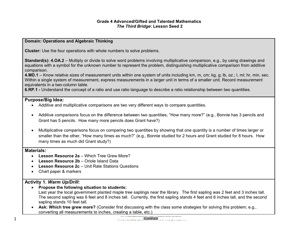 Grade 4 Advanced/Gifted and Talented Mathematics