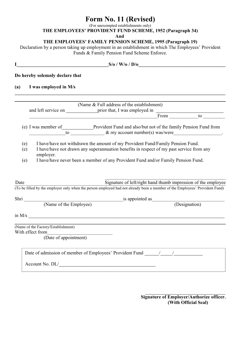 FORM NO. 2 (Revised)