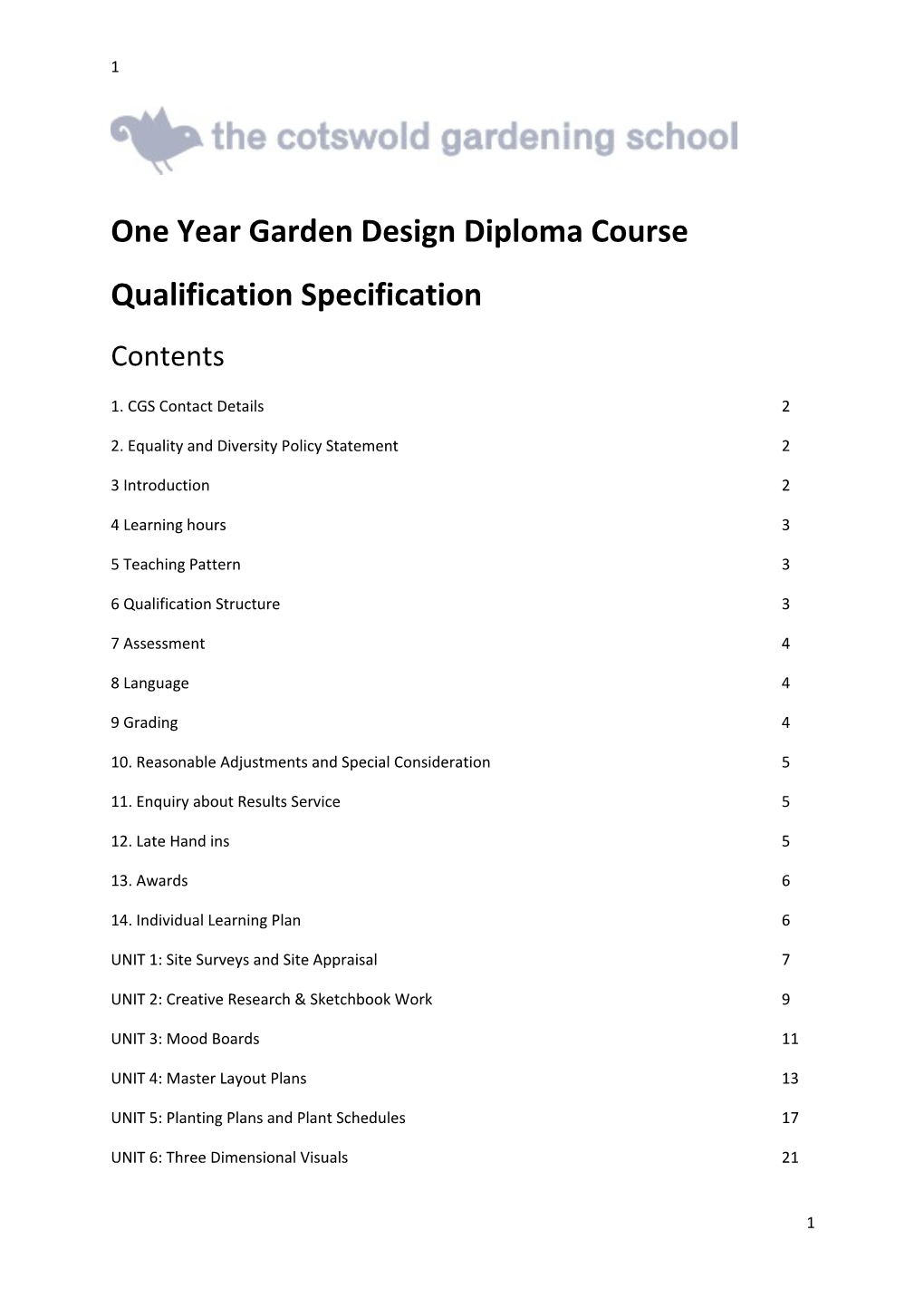 One Year Garden Design Diploma Course