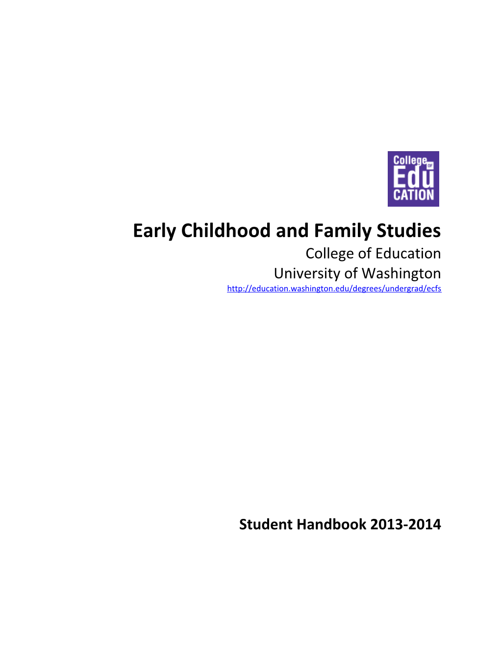 Early Childhood and Family Studies